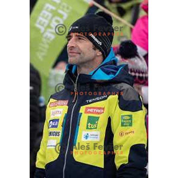 Franci Petek during FIS World Cup Snowboard Parallel Giant Slalom at Rogla, Slovenia on January 19, 2019