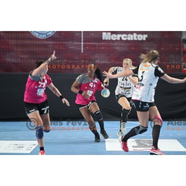 action during Women\'s EHF Champions League match between Krim Mercator and Vipers Kristansand in Kodeljevo Hall, Ljubljana, Slovenia on January 26, 2019