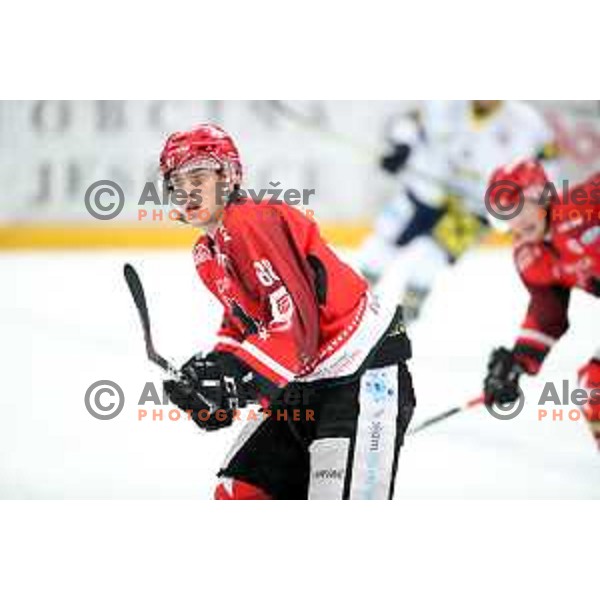 of Acroni Jesenice in action during Alps League ice-hockey match between Acroni Jesenice and Zeller in Podmezakla Hall, Jesenice, Slovenia on January 26, 2019
