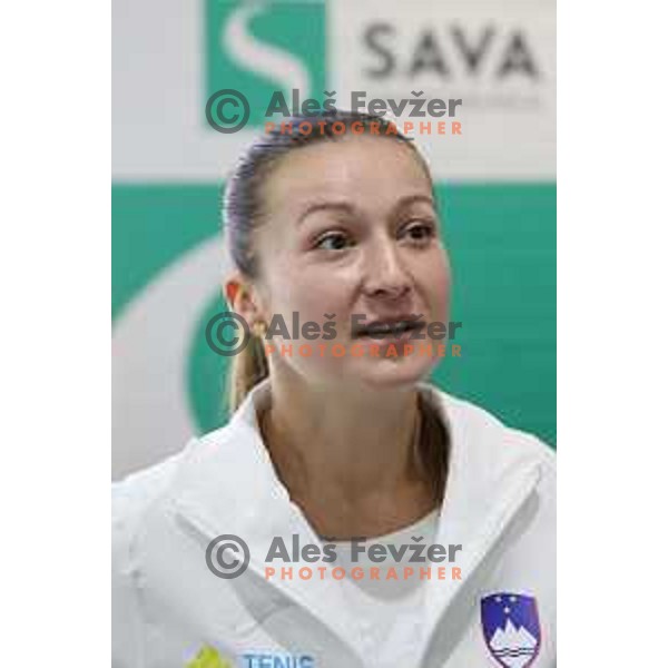 Dalila Jakupovic, member of Slovenia FED Cup tennis team during press conference in Ljubljana on January 31, 2019