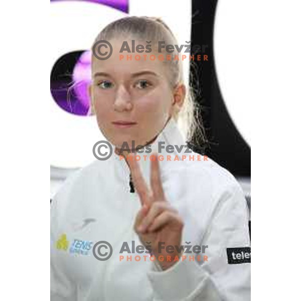 Nika Radisic, member of Slovenia FED Cup tennis team during press conference in Ljubljana on January 31, 2019