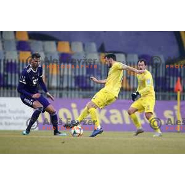 Amir Dervisevic and Amadej Vetrih in action during friendly football match between Maribor and Domzale in Maribor on February 1, 2019