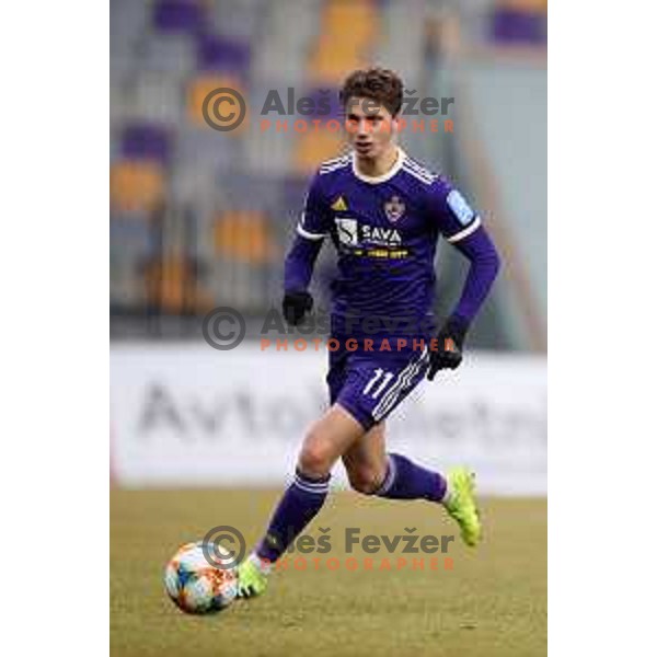 Luka Zahovic in action during friendly football match between Maribor and Domzale in Maribor on February 1, 2019