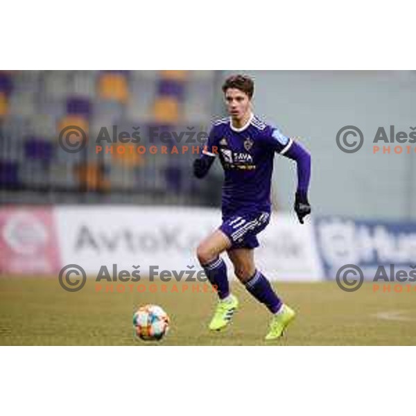 Luka Zahovic in action during friendly football match between Maribor and Domzale in Maribor on February 1, 2019