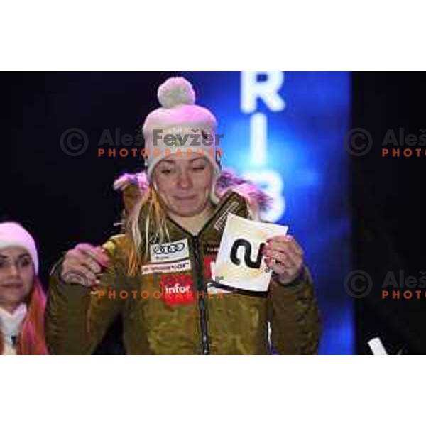 Frida Hansdotter (SWE) at Official draw of starting numbers for AUDI FIS World Cup Slalom for 55. Golden Fox Zlata Lisica in Maribor, Slovenia on February 2, 2019