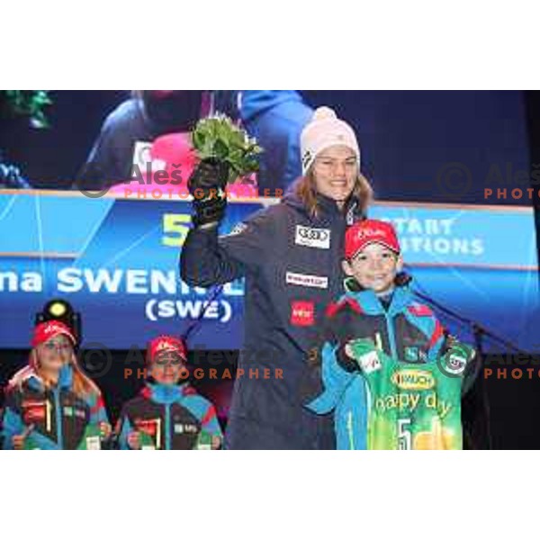 Anna Swenn Larsson (SWE) at Official draw of starting numbers for AUDI FIS World Cup Slalom for 55. Golden Fox Zlata Lisica in Maribor, Slovenia on February 2, 2019