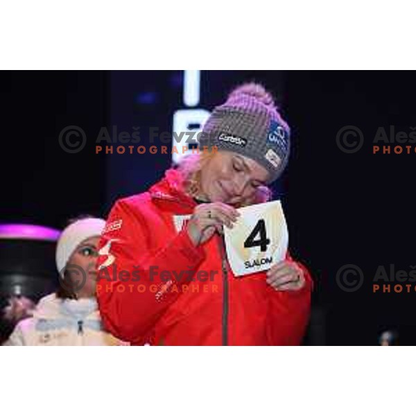 Bernadette Schild (AUT) at Official draw of starting numbers for AUDI FIS World Cup Slalom for 55. Golden Fox Zlata Lisica in Maribor, Slovenia on February 2, 2019