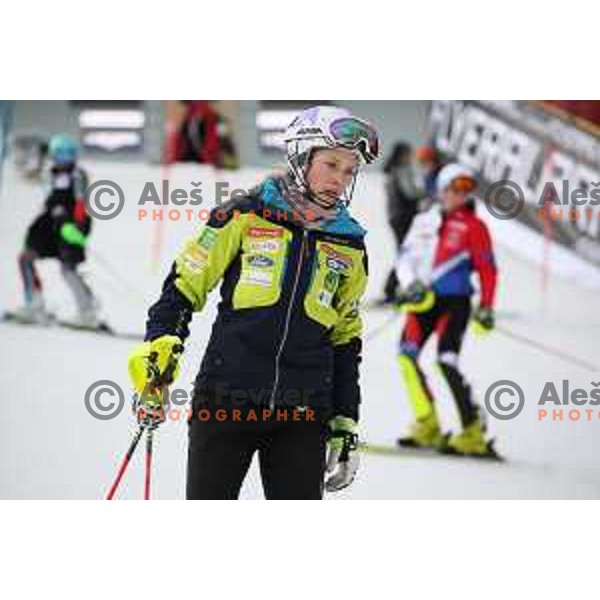 Ana Bucik at Course inspection before AUDI FIS World Cup Slalom for 55. Golden Fox Zlata Lisica in Maribor, Slovenia on February 2, 2019