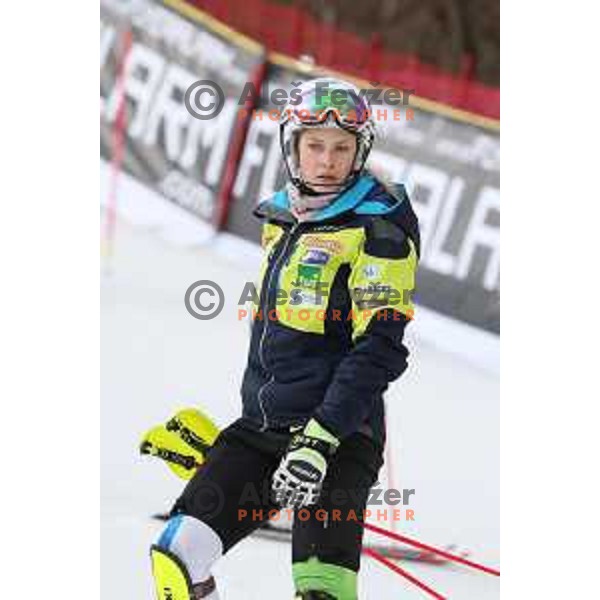 Ana Bucik at Course inspection before AUDI FIS World Cup Slalom for 55. Golden Fox Zlata Lisica in Maribor, Slovenia on February 2, 2019