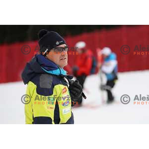 Course inspection before AUDI FIS World Cup Slalom for 55. Golden Fox Zlata Lisica in Maribor, Slovenia on February 2, 2019