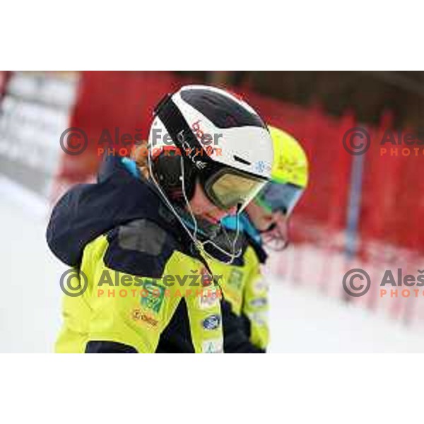 Marusa Ferk at Course inspection before AUDI FIS World Cup Slalom for 55. Golden Fox Zlata Lisica in Maribor, Slovenia on February 2, 2019