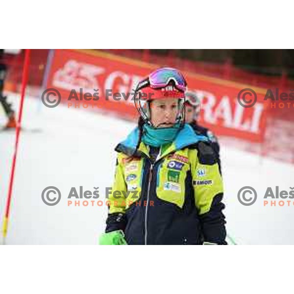 Klara Livk at Course inspection before AUDI FIS World Cup Slalom for 55. Golden Fox Zlata Lisica in Maribor, Slovenia on February 2, 2019