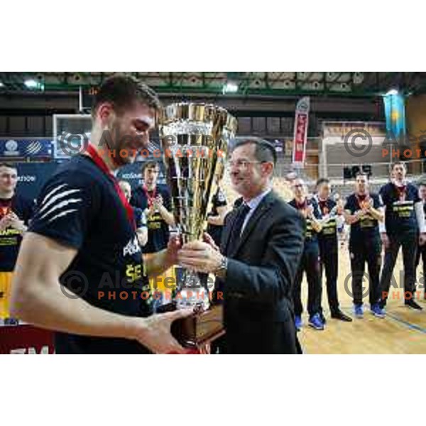 winners of Spar Cup at basketball match between Sixt Primorska and Hopsi Polzela in Bonifika Hall, Koper, Slovenia on February 17, 2019