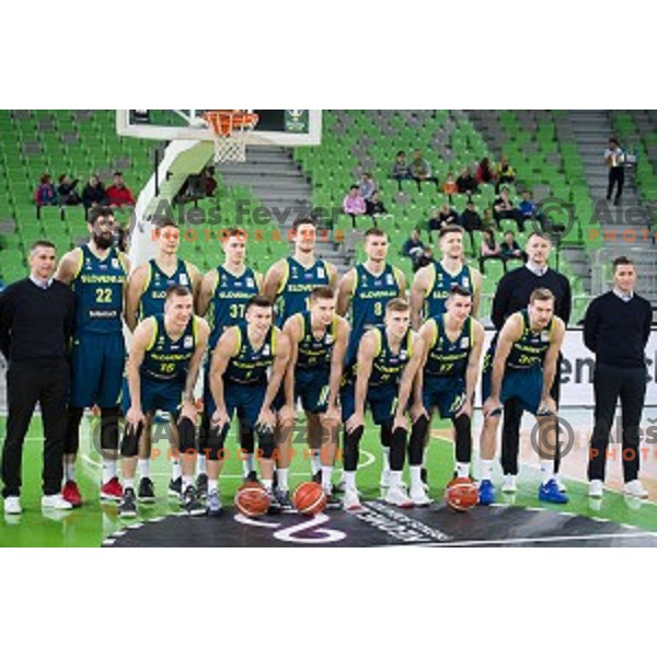 Slovenia in action during FIBA Basketball World Cup 2019 European qualifiers basketball match between Slovenia and Ukraine, Stozice Arena, Ljubljana, Slovenia on February 26, 2019