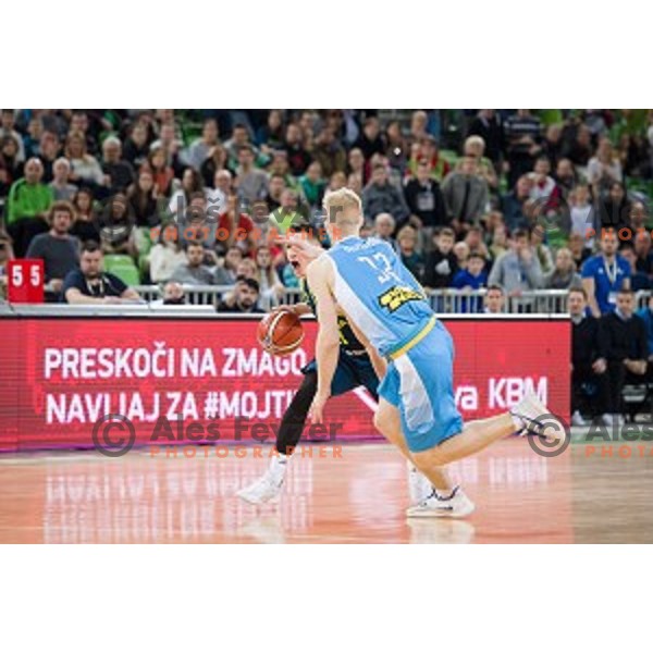 Jan Span in action during FIBA Basketball World Cup 2019 European qualifiers basketball match between Slovenia and Ukraine, Stozice Arena, Ljubljana, Slovenia on February 26, 2019
