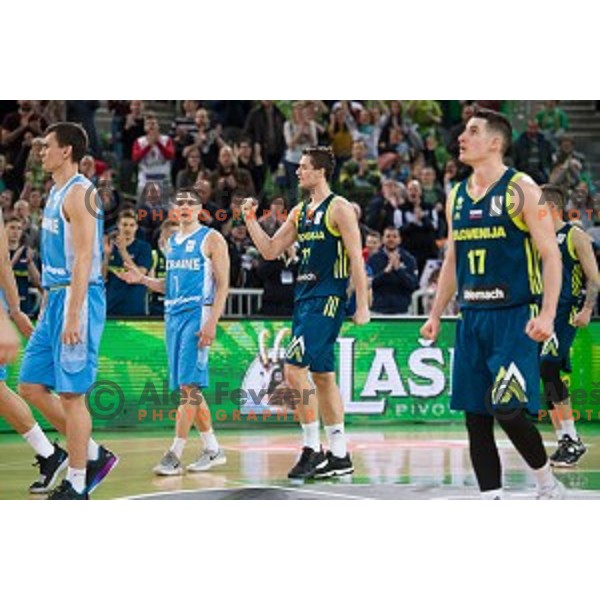 Jan Kosi in action during FIBA Basketball World Cup 2019 European qualifiers basketball match between Slovenia and Ukraine, Stozice Arena, Ljubljana, Slovenia on February 26, 2019