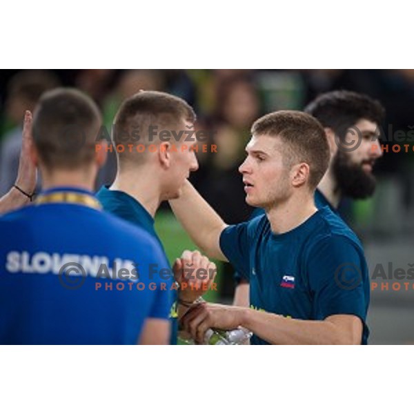 Edo Muric in action during FIBA Basketball World Cup 2019 European qualifiers basketball match between Slovenia and Ukraine, Stozice Arena, Ljubljana, Slovenia on February 26, 2019