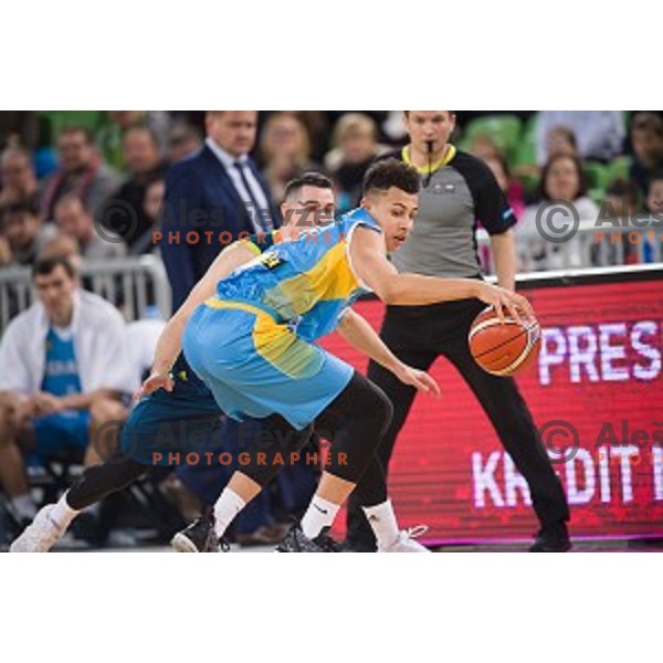 Issuf Sanon in action during FIBA Basketball World Cup 2019 European qualifiers basketball match between Slovenia and Ukraine, Stozice Arena, Ljubljana, Slovenia on February 26, 2019