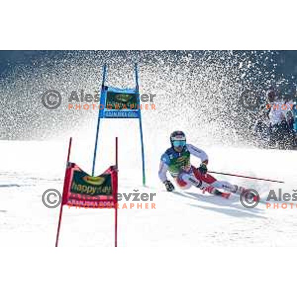 skiing in the first run of FIS Audi World Cup Giant Slalom for 58. Vitranc Cup in Kranjska Gora, Slovenia on March 9, 2019