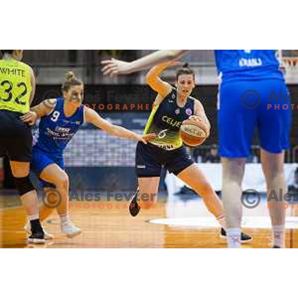 Aleksandra Kroselj in action during women basketball match between ZKK Cinkarna Celje and Triglav, semi-final cup 2019, played in Dvorana Tabor, Maribor, Slovenia on March 9, 2019