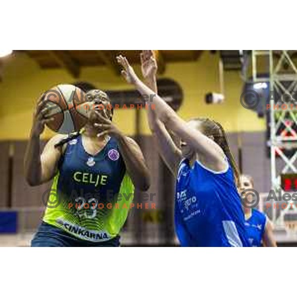 Rangie La Shauri Bessard in action during women basketball match between ZKK Cinkarna Celje and Triglav, semi-final cup 2019, played in Dvorana Tabor, Maribor, Slovenia on March 9, 2019