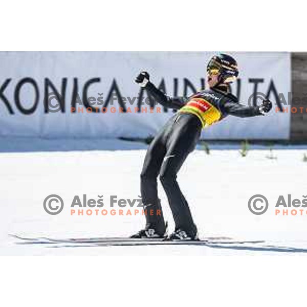 Ryoyu Kobajashi at Qualification for Ski flying individual at World Cup Ski Jumping Final in Planica, Slovenia on March 21, 2019