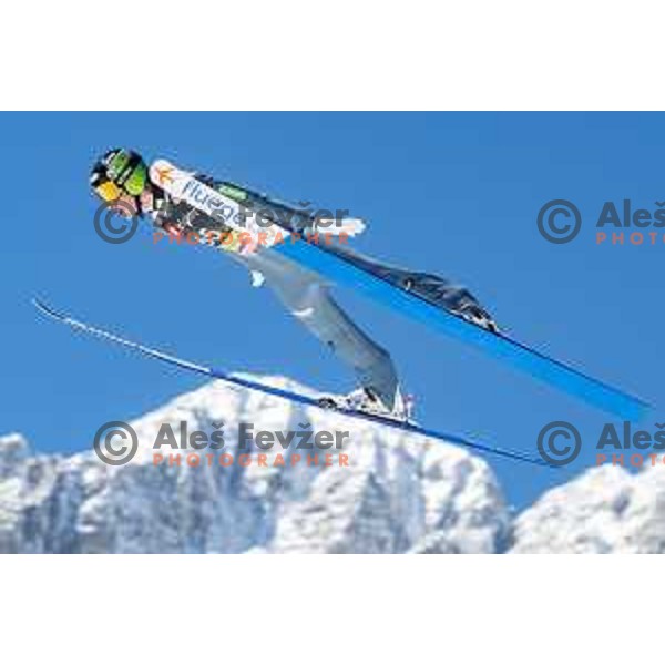 Timi Zajc at Qualification for Ski flying individual at World Cup Ski Jumping Final in Planica, Slovenia on March 21, 2019