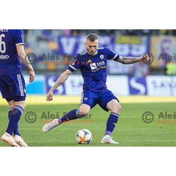Alexandru Cretu in action during soccer match between Maribor and Celje, Round 24 of PLTS 2018/19, played in Ljudki vrt, Maribor, Slovenia on March 30, 2019
