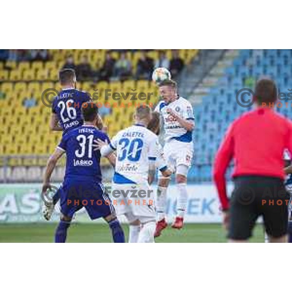 in action during soccer match between Maribor and Celje, Round 24 of PLTS 2018/19, played in Ljudki vrt, Maribor, Slovenia on March 30, 2019