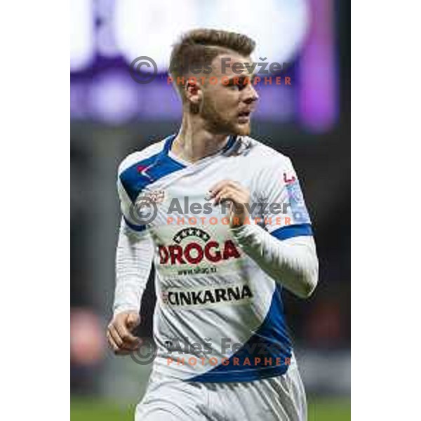 Rudi Pozeg Vancas in action during soccer match between Maribor and Celje, Round 24 of PLTS 2018/19, played in Ljudki vrt, Maribor, Slovenia on March 30, 2019