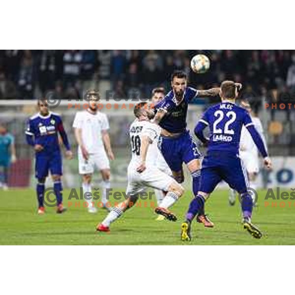 Amir Dervisevic in action during soccer match between Maribor and Mura, Semi-final round of Slovenia cup 2018/19, played in Ljudski vrt, Maribor, Slovenia on April 3, 2019