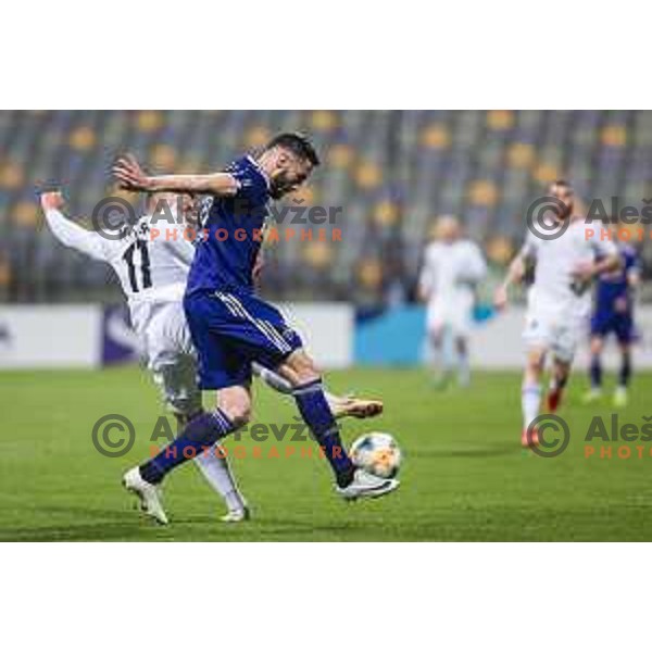 in action during soccer match between Maribor and Mura, Semi-final round of Slovenia cup 2018/19, played in Ljudski vrt, Maribor, Slovenia on April 3, 2019