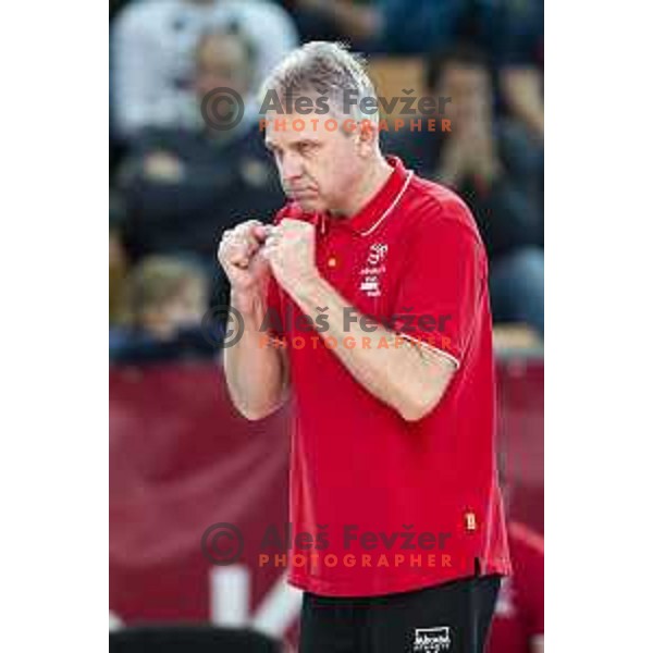 Bruno Najdic, head coach of Nova KBM Branik during women volleyball match between Nova KBM Branik and GEN-i Volley, Round 2 of National League finals 2018/19, played in Lukna, Maribor, Slovenia on April 16, 2019