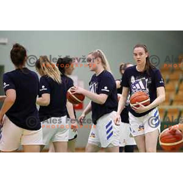 Slovenia Women\'s basketball team during practice session in Tri Lilije Hall, Lasko on May 28, 2019