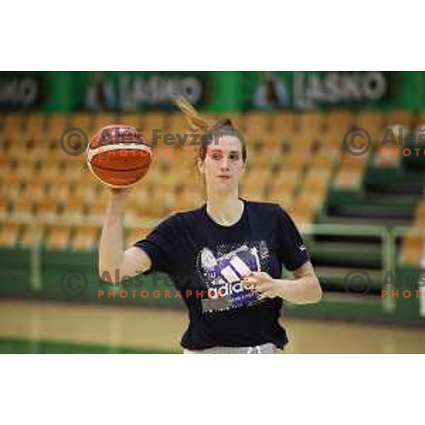 Eva Lisec during Slovenia Women\'s basketball team during practice session in Tri Lilije Hall, Lasko on May 28, 2019