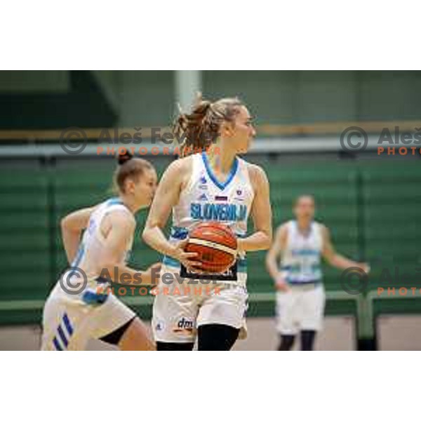 Annamaria Prezelj of Slovenia Women\'s basketball team during practice session in Tri Lilije Hall, Lasko on May 28, 2019