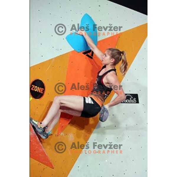 Vita Lukan in the Final of Triglav The Rock boulder climbing competition in Ljubljana on May 25, 2019