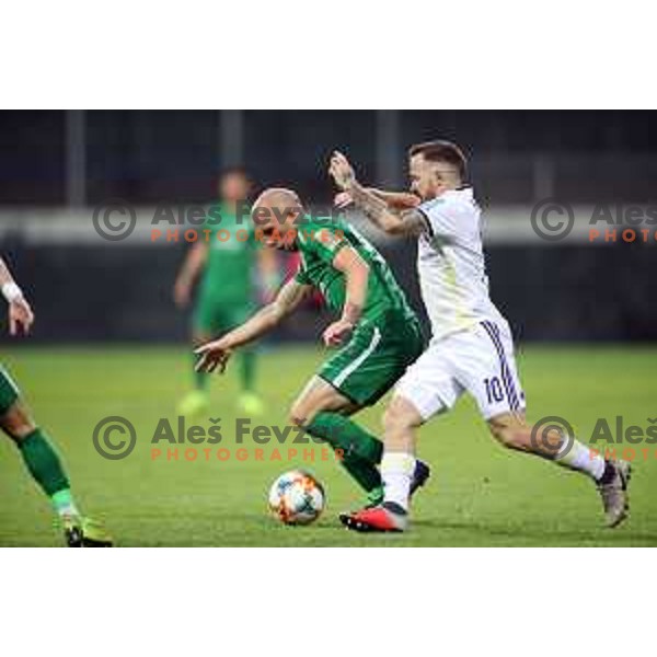 Tomislav Tomic in action in the Final of Slovenian Cup between Olimpija and Maribor in Celje, Slovenia on may 30, 2019