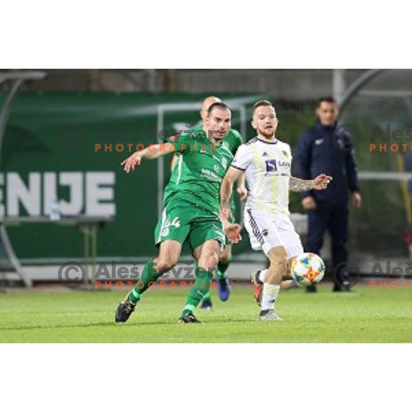 Dino Stiglec and Dino Hotic in action in the Final of Slovenian Cup between Olimpija and Maribor in Celje, Slovenia on may 30, 2019