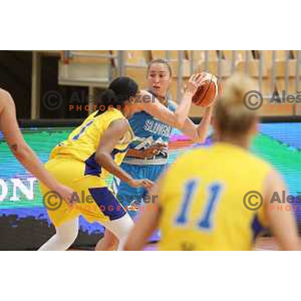 Annamaria Prezelj in action during friendly Women\'s basketball match between Slovenia and Sweden in Polaj Hall, Trbovlje on June 6, 2019