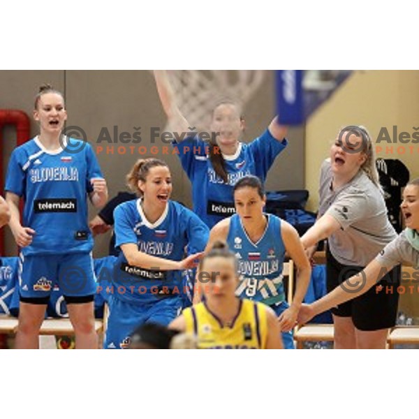 Eva Rupnik in action during friendly Women\'s basketball match between Slovenia and Sweden in Polaj Hall, Trbovlje on June 6, 2019