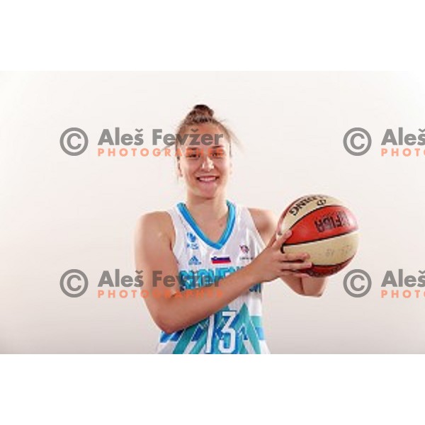 Zala Friskovec of Slovenia Women\'s basketball team for Eurobasket 2019 during media day in Lasko, Slovenia on May 28, 2019
