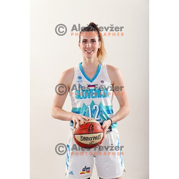 Eva Lisec of Slovenia Women\'s basketball team for Eurobasket 2019 during media day in Lasko, Slovenia on May 28, 2019