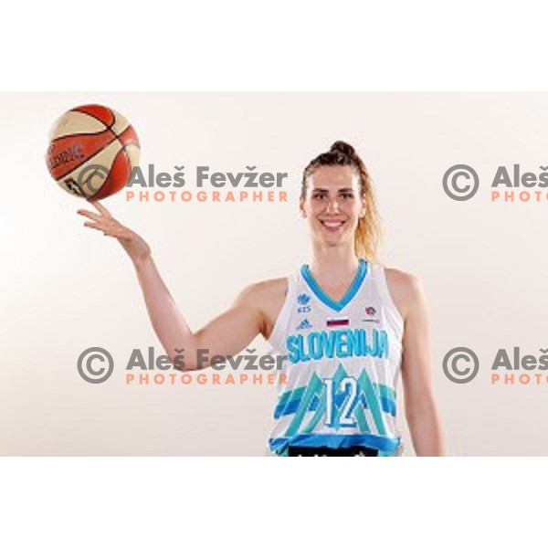Eva Lisec of Slovenia Women\'s basketball team for Eurobasket 2019 during media day in Lasko, Slovenia on May 28, 2019