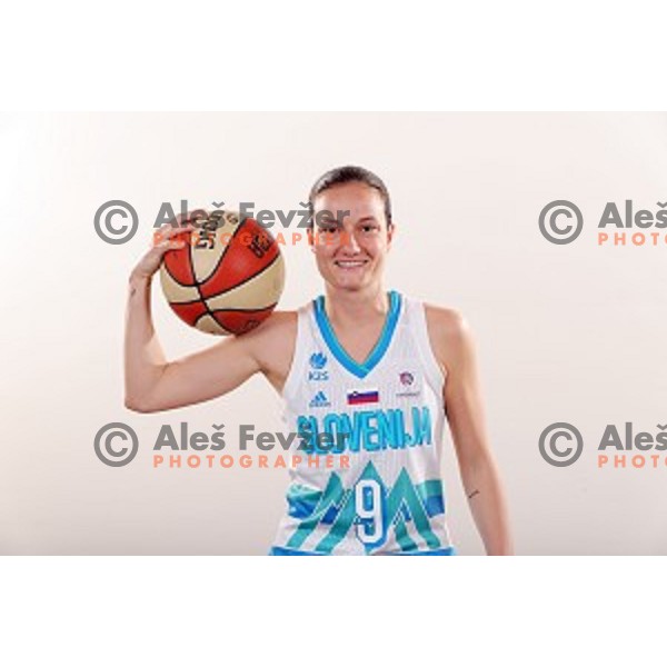 Nika Baric of Slovenia Women\'s basketball team for Eurobasket 2019 during media day in Lasko, Slovenia on May 28, 2019