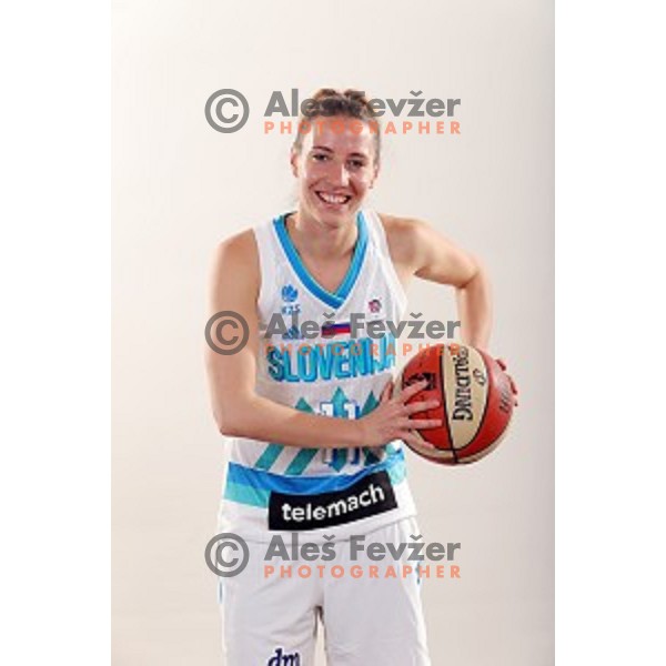 Eva Rupnik of Slovenia Women\'s basketball team for Eurobasket 2019 during media day in Lasko, Slovenia on May 28, 2019