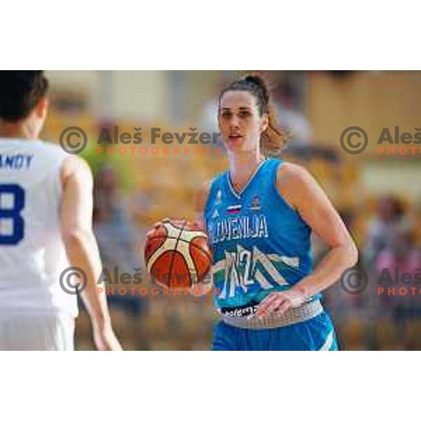 in action during friendly Women\'s basketball match between Slovenia and Great Britain in Polaj Hall, Trbovlje on June 7, 2019