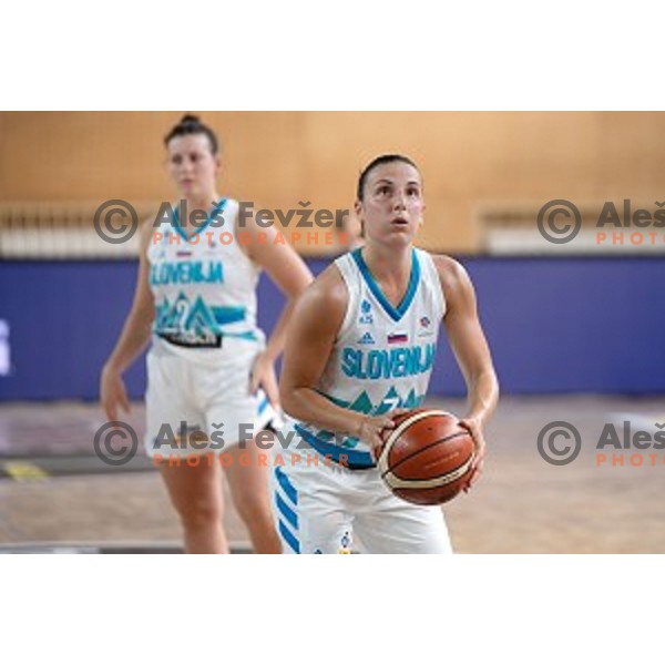 Teja Oblak during friendly Women\'s basketball match between Slovenia and Slovakia in Poden Sports Hall, Skofja Loka on June 14, 2019