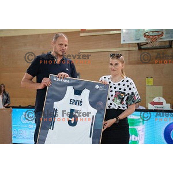 Raso Nesterovic and Maja Erkic during friendly Women\'s basketball match between Slovenia and Slovakia in Poden Sports Hall, Skofja Loka on June 14, 2019