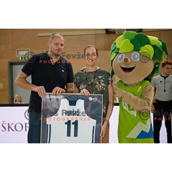 Raso Nesterovic and Sandra Pirsic during friendly Women\'s basketball match between Slovenia and Slovakia in Poden Sports Hall, Skofja Loka on June 14, 2019